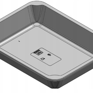 Pojemnik niedzielony PP do zgrzewu CZARNY 227x178x40mm 50 szt