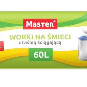 Worki na śmieci 60L z taśmą ściągającą